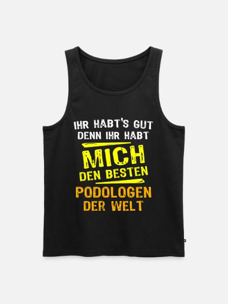 Podologe Geschenk - Männer Premium Bio Tank Top - Schwarz