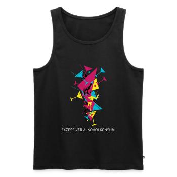 Exzessiver Alkoholkonsum Cocktail - Männer Premium Bio Tank Top - Schwarz - Vorne - Michal (187cm)