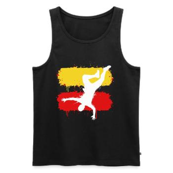 Parkour Freerunning Silhouette Sport - Débardeur bio Premium Homme - noir - Devant - AI Model Male 178 light (178cm)