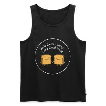 Best Thing Sliced Bread - Men's Premium Organic Tank Top - black - Front - Michal (187cm)