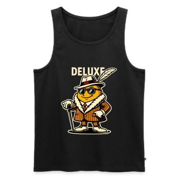 Le gars de plumes élégantes de luxe - Débardeur bio Premium Homme - noir - Devant - AI Model Male 178 light (178cm)