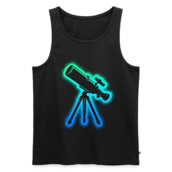 Teleskop Astronom Herren Kinden Jungen Astronomie - Männer Premium Bio Tank Top - Schwarz - Vorne - Michal (187cm)