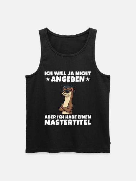 Mastertitel geschafft Wiesel Studium Abschluss - Männer Premium Bio Tank Top - Schwarz