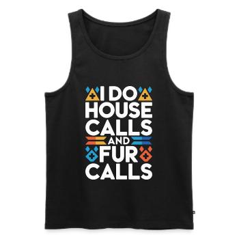 Mobile Vet I Do House Calls And Veterinary Clinic - Men's Premium Organic Tank Top - black - Front - Michal (187cm)