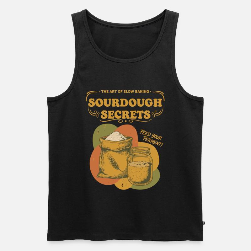 Sauerteig-Geheimnisse Brotback-Starter-Bäcker - Männer Premium Bio Tank Top - Schwarz