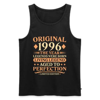 Legende 1996 – 30. Geburtstag Original Vintage - Männer Premium Bio Tank Top - Schwarz - Vorne - AI Model Male 178 light (178cm)
