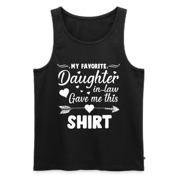 Chemise Funny Mom – Cadeau de la belle-fille - Débardeur bio Premium Homme - noir - Devant - Michal (187cm)