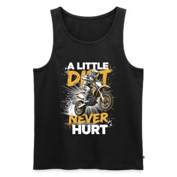 Un peu de terre ne fait jamais de mal – motocross Dirt Bike - Débardeur bio Premium Homme - noir - Devant - Michal (187cm)