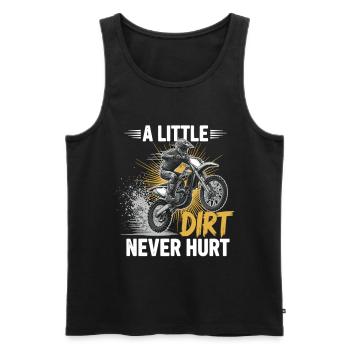 Un peu de terre ne fait jamais de mal – motocross Dirt Bike - Débardeur bio Premium Homme - noir - Devant - Michal (187cm)