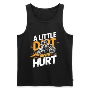 Un peu de terre ne fait jamais de mal – motocross Dirt Bike - Débardeur bio Premium Homme - noir - Devant - Michal (187cm)