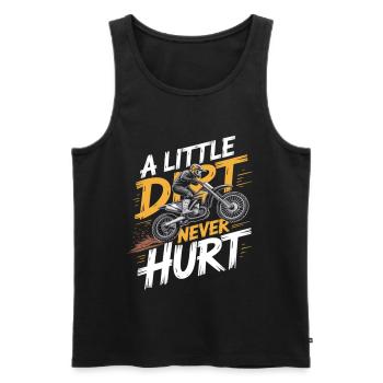 Un peu de terre ne fait jamais de mal – motocross Dirt Bike - Débardeur bio Premium Homme - noir - Devant - Michal (187cm)