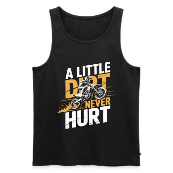 Un peu de terre ne fait jamais de mal – motocross Dirt Bike - Débardeur bio Premium Homme - noir - Devant - Michal (187cm)