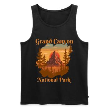 Grand Canyon Nationalpark - Männer Premium Bio Tank Top - Schwarz - Vorne - Michal (187cm)