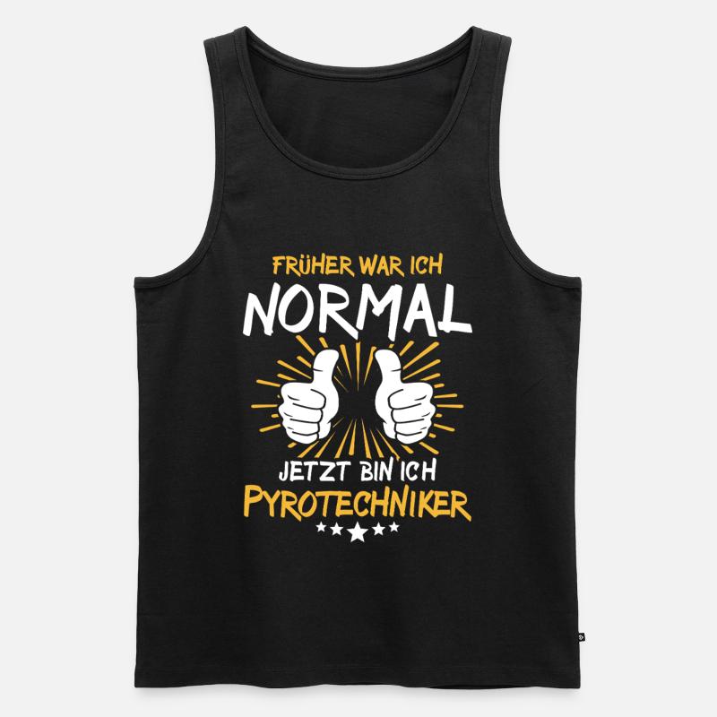 Pyrotechniker Spruch - Männer Premium Bio Tank Top - Schwarz