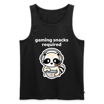 Snacks de jeu nécessitant un joueur de ratons laveurs - Débardeur bio Premium Homme - noir - Devant - Michal (187cm)