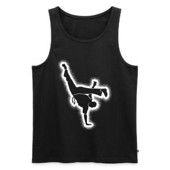 Capoeira arts martiaux hommes Capoeristes - Débardeur bio Premium Homme - noir - Devant - Michal (187cm)