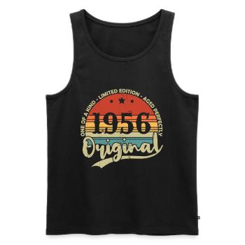 Original 1956 Vintage Vintage Anniversaire Rétro - Débardeur bio Premium Homme - noir - Devant - Michal (187cm)
