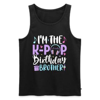 I'm The K Pop Birthday Brother - Men's Premium Organic Tank Top - black - Front - AI Model Male 178 light (178cm)
