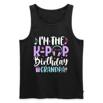 I'm The K Pop Birthday Grandpa - Men's Premium Organic Tank Top - black - Front - AI Model Male 178 light (178cm)