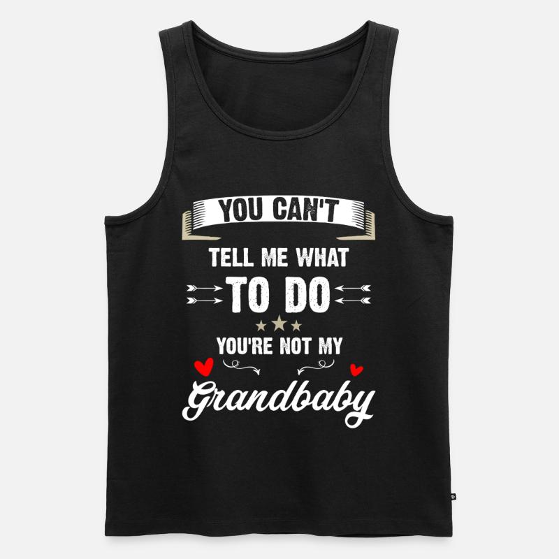 Grandbaby Sass Slogan Tee - Männer Premium Bio Tank Top - Schwarz