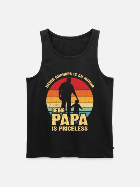 Being Grandpa, Being Papa Priceless - Men's Premium Organic Tank Top - black
