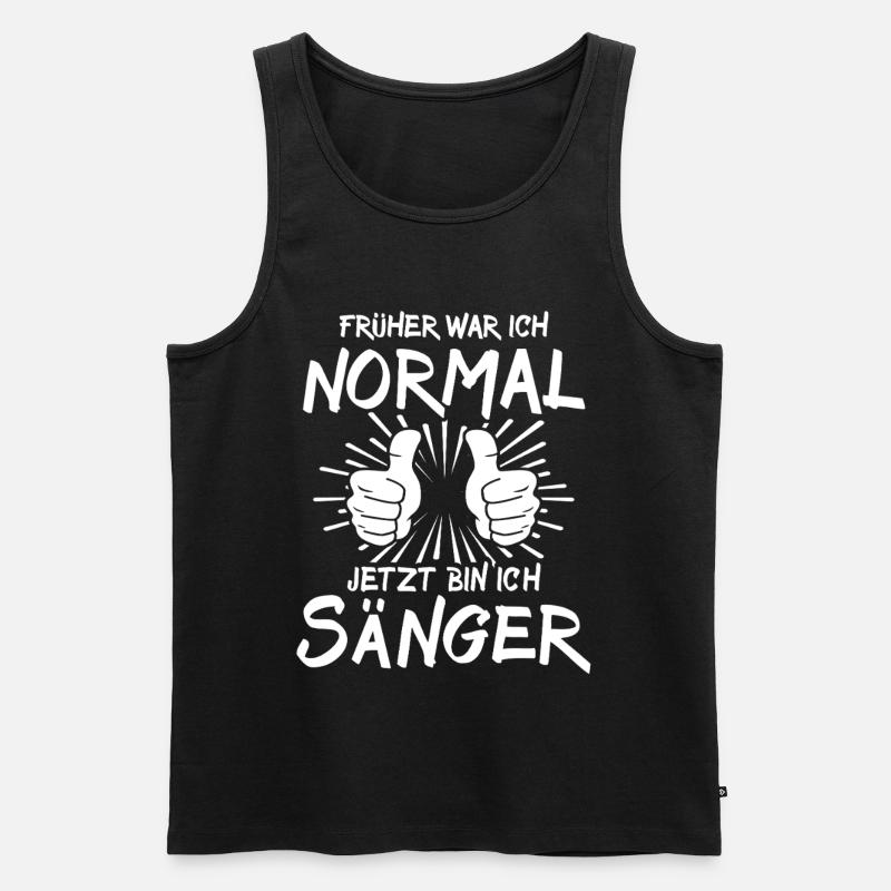 Sänger - Männer Premium Bio Tank Top - Schwarz