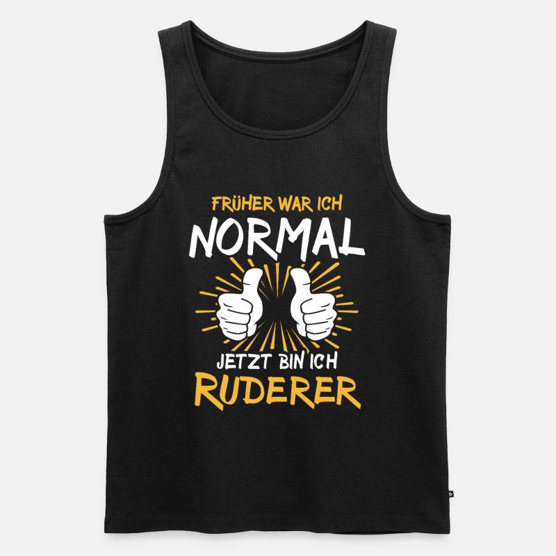 Ruderer Spruch - Männer Premium Bio Tank Top - Schwarz