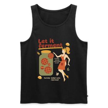 Sourdough Bread Baking Baker Let It Ferment - Men's Premium Organic Tank Top - black - Front - Michal (187cm)
