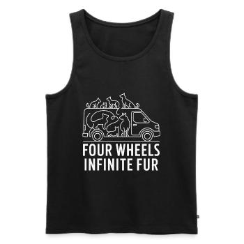 Mobile Vet Four Wheels Infinite Fur On Site Vet - Männer Premium Bio Tank Top - Schwarz - Vorne - Michal (187cm)