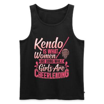  Kendo Women Instructor Kendo Teacher Martial Arts - Men's Premium Organic Tank Top - black - Front - AI Model Male 178 light (178cm)