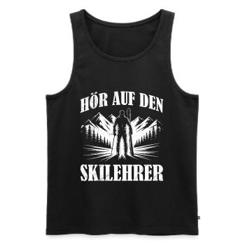 Skifahren BE GOOD TO THE SKI INSTRUCTOR LUSTIG - Männer Premium Bio Tank Top - Schwarz - Vorne - Michal (187cm)