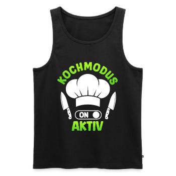 Küchenchef KOCHMODUS AKTIVIERT Lustiges - Männer Premium Bio Tank Top - Schwarz - Vorne - Michal (187cm)