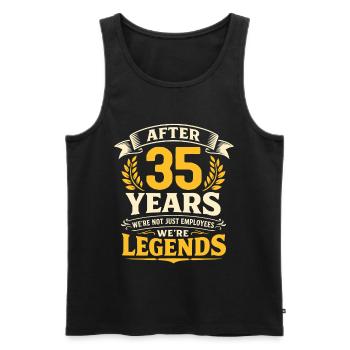 35th Anniversary of the Company Service Anniversary of Work - Men's Premium Organic Tank Top - black - Front - AI Model Male 178 light (178cm)