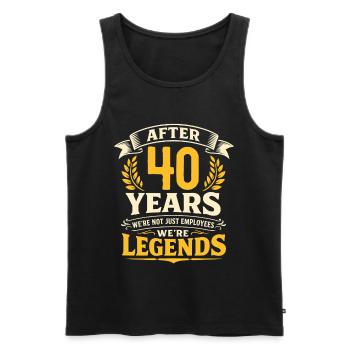 40th Company Anniversary Service Anniversary Work - Men's Premium Organic Tank Top - black - Front - AI Model Male 178 light (178cm)
