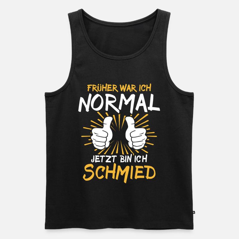 Schmied Spruch - Männer Premium Bio Tank Top - Schwarz
