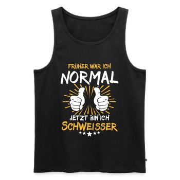 Schweisser Spruch - Männer Premium Bio Tank Top - Schwarz - Vorne - Michal (187cm)