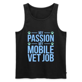 Mobile Vet My Passion My Pet Care Professional - Männer Premium Bio Tank Top - Schwarz - Vorne - Michal (187cm)