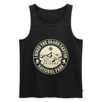 Ich bin im Grand Canyon Nationalpark gewandert - Männer Premium Bio Tank Top - Schwarz - Vorne - Michal (187cm)