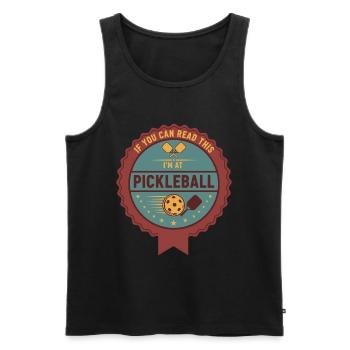 Pickleball-lustiger Pickleball-Pickleball - Männer Premium Bio Tank Top - Schwarz - Vorne - Michal (187cm)