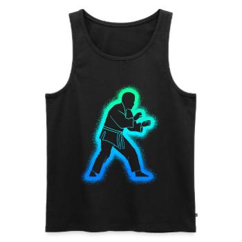 Judo Judoka Herren Kinder Jungen Kampfsport - Männer Premium Bio Tank Top - Schwarz - Vorne - Michal (187cm)