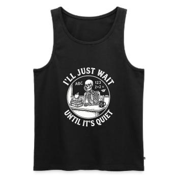 Teacher Humor Design for Annoyed Teachers - Men's Premium Organic Tank Top - black - Front - AI Model Male 178 light (178cm)