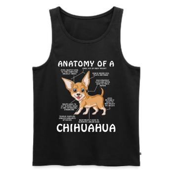Chihuahua Anatomy Shirt – Dog Lover Tee - Men's Premium Organic Tank Top - black - Front - Michal (187cm)