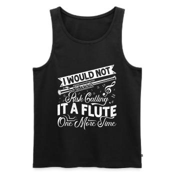  Piccolo Call it Flute one more time Marching Band - Men's Premium Organic Tank Top - black - Front - AI Model Male 178 light (178cm)
