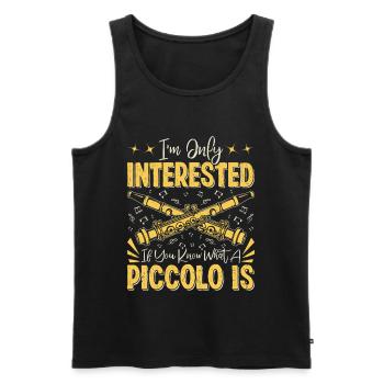  Piccoloist Marching Band Instrument Musician - Men's Premium Organic Tank Top - black - Front - AI Model Male 178 light (178cm)