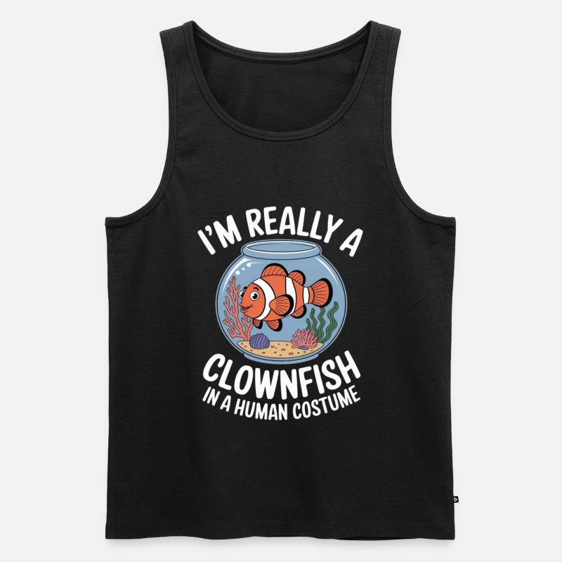 CLOWNFISH - Männer Premium Bio Tank Top - Schwarz