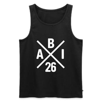 ABI 26 - Abitur - Gift - Contrast Design - Men's Premium Organic Tank Top - black - Front - AI Model Male 178 light (178cm)