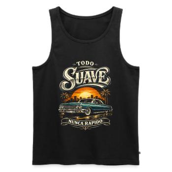 Lowrider Auto Todo Suave Nunca Rapido - Männer Premium Bio Tank Top - Schwarz - Vorne - AI Model Male 178 light (178cm)