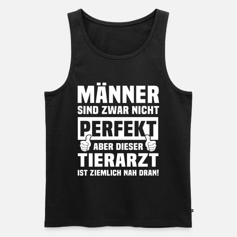 Tierarzt - Männer Premium Bio Tank Top - Schwarz