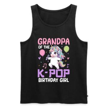 Grandpa Of The K Pop Birthday Girl - Men's Premium Organic Tank Top - black - Front - Michal (187cm)