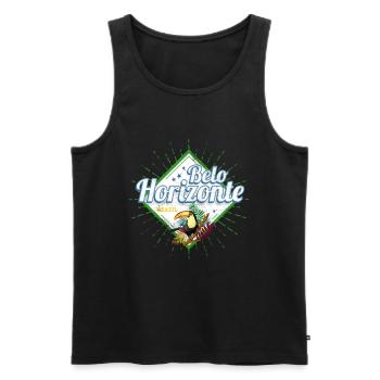 Belo Horizonte Minas Gerais Brasilien Tukan Design - Männer Premium Bio Tank Top - Schwarz - Vorne - Michal (187cm)